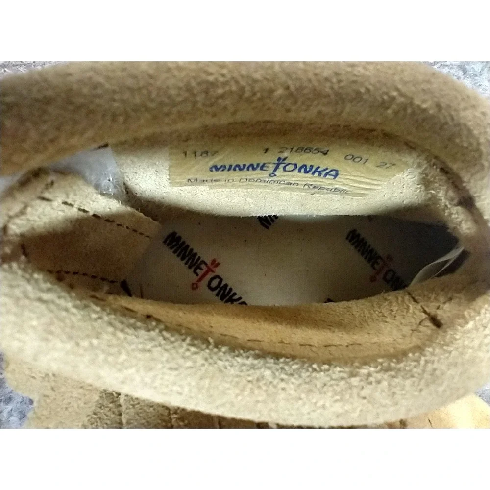 Minnetonka Infant Tan Suede Fringe Moccasin‎ Soft Sole Boots 1187 Size 1